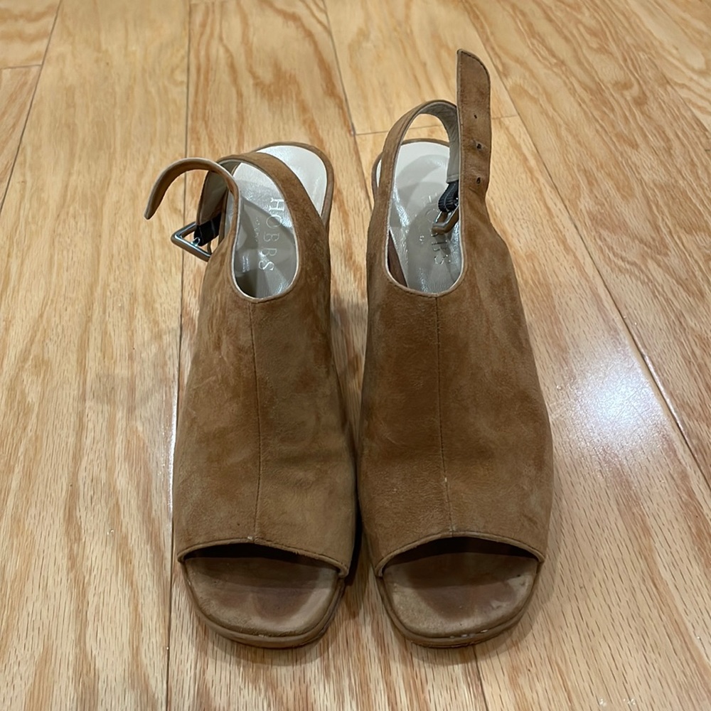 Hobbs Suede Slingback Block Heel